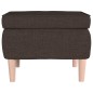 vidaXL Hocker mit Holzbeinen Dunkelbraun Stoff vidaXL Hocker mit Holzbeinen Dunkelbraun Stoff