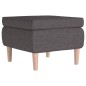 vidaXL Hocker mit Holzbeinen Dunkelgrau Stoff vidaXL Hocker mit Holzbeinen Dunkelgrau Stoff