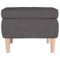 vidaXL Hocker mit Holzbeinen Dunkelgrau Stoff vidaXL Hocker mit Holzbeinen Dunkelgrau Stoff
