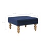 vidaXL Hocker Marineblau 60x60x36 cm Samt vidaXL Hocker Marineblau 60x60x36 cm Samt