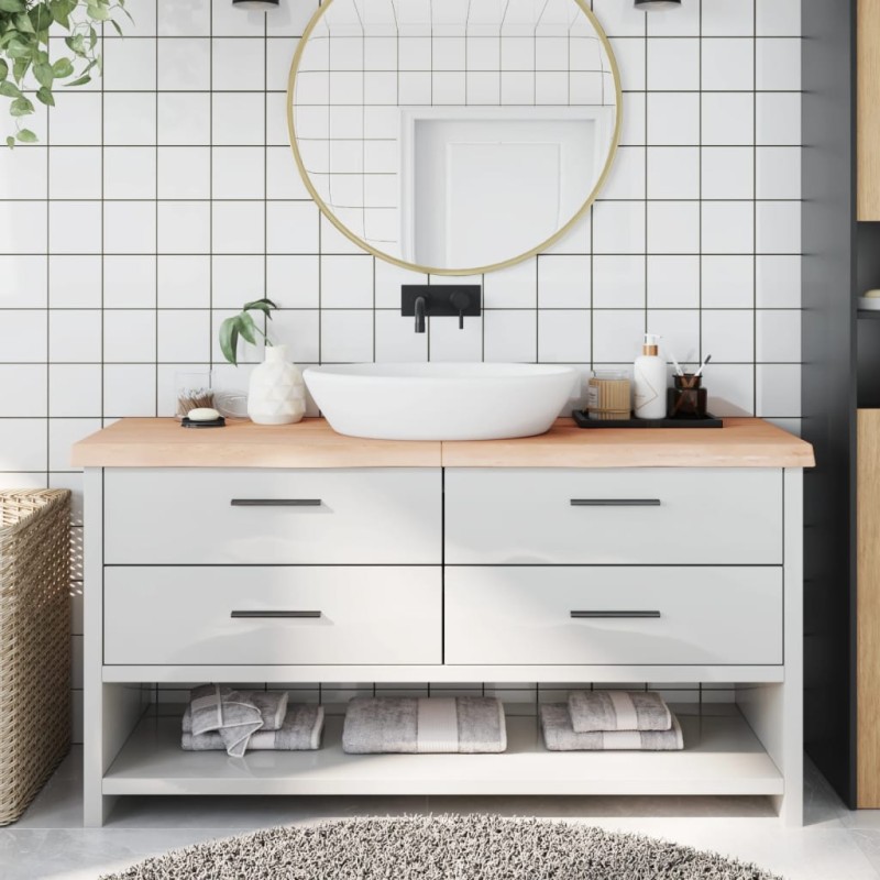 vidaXL Waschtischplatte 160x50x(2-6) cm Massivholz Unbehandelt vidaXL Waschtischplatte 160x50x(2-6) cm Massivholz Unbehandelt