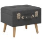 vidaXL Hocker mit Stauraum 40 cm Dunkelgrau Stoff vidaXL Hocker mit Stauraum 40 cm Dunkelgrau Stoff