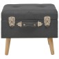 vidaXL Hocker mit Stauraum 40 cm Dunkelgrau Stoff vidaXL Hocker mit Stauraum 40 cm Dunkelgrau Stoff