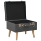 vidaXL Hocker mit Stauraum 40 cm Dunkelgrau Stoff vidaXL Hocker mit Stauraum 40 cm Dunkelgrau Stoff