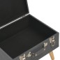 vidaXL Hocker mit Stauraum 40 cm Dunkelgrau Stoff vidaXL Hocker mit Stauraum 40 cm Dunkelgrau Stoff