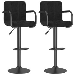 vidaXL Barhocker 2 Stk. Schwarz Samt 
