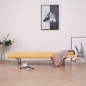 vidaXL Schlafsofa mit zwei Kissen Gelb Polyester vidaXL Schlafsofa mit zwei Kissen Gelb Polyester