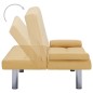 vidaXL Schlafsofa mit zwei Kissen Gelb Polyester vidaXL Schlafsofa mit zwei Kissen Gelb Polyester