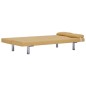 vidaXL Schlafsofa mit zwei Kissen Gelb Polyester vidaXL Schlafsofa mit zwei Kissen Gelb Polyester