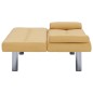 vidaXL Schlafsofa mit zwei Kissen Gelb Polyester vidaXL Schlafsofa mit zwei Kissen Gelb Polyester