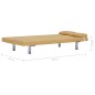 vidaXL Schlafsofa mit zwei Kissen Gelb Polyester vidaXL Schlafsofa mit zwei Kissen Gelb Polyester