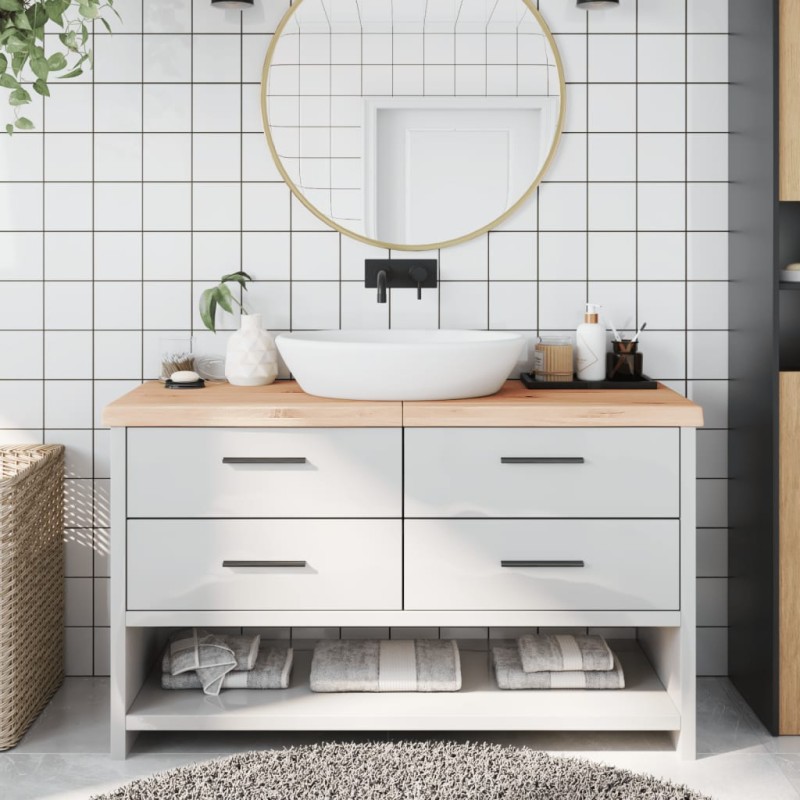 Waschtischplatte 140x40x6 cm Massivholz Unbehandelt Waschtischplatte 140x40x6 cm Massivholz Unbehandelt