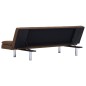 vidaXL Schlafsofa mit zwei Kissen Braun Polyester vidaXL Schlafsofa mit zwei Kissen Braun Polyester