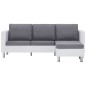 vidaXL 3-Sitzer-Sofa mit Kissen Weiß Kunstleder vidaXL 3-Sitzer-Sofa mit Kissen Weiß Kunstleder