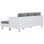 vidaXL 3-Sitzer-Sofa mit Kissen Weiß Kunstleder vidaXL 3-Sitzer-Sofa mit Kissen Weiß Kunstleder