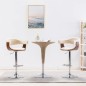 vidaXL Barhocker 2 Stk. Creme Bugholz und Kunstleder vidaXL Barhocker 2 Stk. Creme Bugholz und Kunstleder