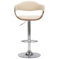 vidaXL Barhocker 2 Stk. Creme Bugholz und Kunstleder vidaXL Barhocker 2 Stk. Creme Bugholz und Kunstleder