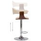 vidaXL Barhocker 2 Stk. Creme Bugholz und Kunstleder vidaXL Barhocker 2 Stk. Creme Bugholz und Kunstleder