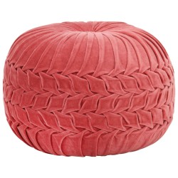 vidaXL Pouf Baumwollsamt Kittel-Design 40×30 cm Rosa