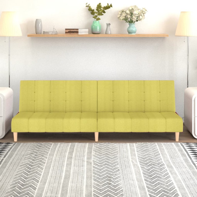 vidaXL Schlafsofa 2-Sitzer Grün Stoff vidaXL Schlafsofa 2-Sitzer Grün Stoff