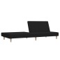 vidaXL Schlafsofa 2-Sitzer Schwarz Stoff vidaXL Schlafsofa 2-Sitzer Schwarz Stoff