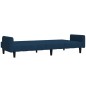 vidaXL Schlafsofa 2-Sitzer Blau Samt vidaXL Schlafsofa 2-Sitzer Blau Samt