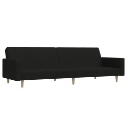 vidaXL Schlafsofa 2-Sitzer Schwarz Stoff