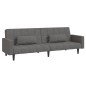 vidaXL Schlafsofa 2-Sitzer mit 2 Kissen Hellgrau Stoff vidaXL Schlafsofa 2-Sitzer mit 2 Kissen Hellgrau Stoff