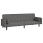 vidaXL Schlafsofa 2-Sitzer mit 2 Kissen Hellgrau Stoff vidaXL Schlafsofa 2-Sitzer mit 2 Kissen Hellgrau Stoff