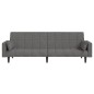 vidaXL Schlafsofa 2-Sitzer mit 2 Kissen Hellgrau Stoff vidaXL Schlafsofa 2-Sitzer mit 2 Kissen Hellgrau Stoff