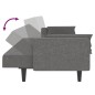 vidaXL Schlafsofa 2-Sitzer mit 2 Kissen Hellgrau Stoff vidaXL Schlafsofa 2-Sitzer mit 2 Kissen Hellgrau Stoff