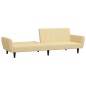 vidaXL Schlafsofa 2-Sitzer Creme Samt vidaXL Schlafsofa 2-Sitzer Creme Samt