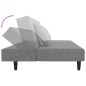 vidaXL Schlafsofa 2-Sitzer mit 2 Kissen Hellgrau Samt vidaXL Schlafsofa 2-Sitzer mit 2 Kissen Hellgrau Samt