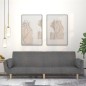 vidaXL Schlafsofa 2-Sitzer mit 2 Kissen Hellgrau Stoff vidaXL Schlafsofa 2-Sitzer mit 2 Kissen Hellgrau Stoff