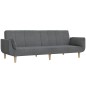 vidaXL Schlafsofa 2-Sitzer mit 2 Kissen Hellgrau Stoff vidaXL Schlafsofa 2-Sitzer mit 2 Kissen Hellgrau Stoff