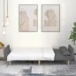 vidaXL Schlafsofa 2-Sitzer mit 2 Kissen Hellgrau Stoff vidaXL Schlafsofa 2-Sitzer mit 2 Kissen Hellgrau Stoff