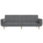 vidaXL Schlafsofa 2-Sitzer mit 2 Kissen Hellgrau Stoff vidaXL Schlafsofa 2-Sitzer mit 2 Kissen Hellgrau Stoff