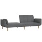 vidaXL Schlafsofa 2-Sitzer mit 2 Kissen Hellgrau Stoff vidaXL Schlafsofa 2-Sitzer mit 2 Kissen Hellgrau Stoff