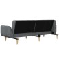 vidaXL Schlafsofa 2-Sitzer mit 2 Kissen Hellgrau Stoff vidaXL Schlafsofa 2-Sitzer mit 2 Kissen Hellgrau Stoff