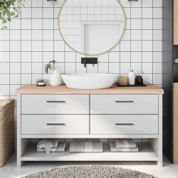 Waschtischplatte 160x40x6 cm Massivholz Unbehandelt