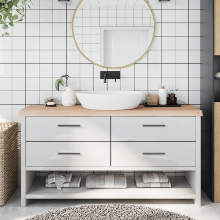 Waschtischplatte 160x40x6 cm Massivholz Unbehandelt