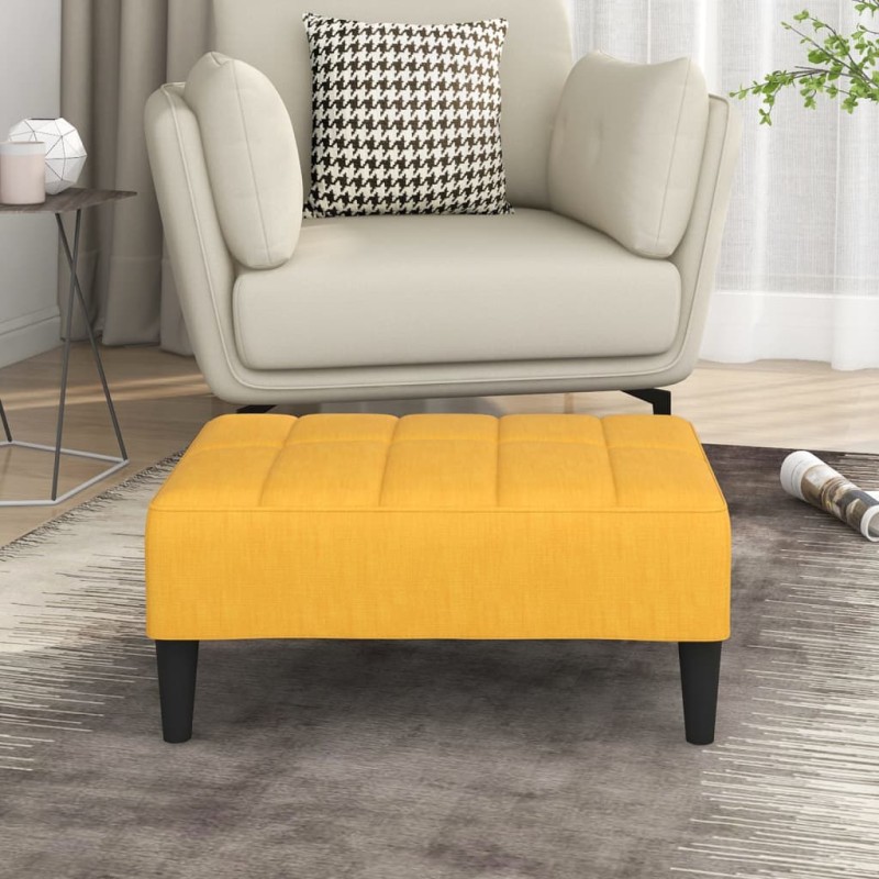 vidaXL Fußhocker Gelb 78x56x32 cm Stoff vidaXL Fußhocker Gelb 78x56x32 cm Stoff