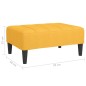 vidaXL Fußhocker Gelb 78x56x32 cm Stoff vidaXL Fußhocker Gelb 78x56x32 cm Stoff