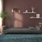 vidaXL Schlafsofa 2-Sitzer mit 2 Kissen Dunkelgrau Samt vidaXL Schlafsofa 2-Sitzer mit 2 Kissen Dunkelgrau Samt