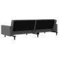 vidaXL Schlafsofa 2-Sitzer mit 2 Kissen Dunkelgrau Samt vidaXL Schlafsofa 2-Sitzer mit 2 Kissen Dunkelgrau Samt