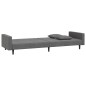 vidaXL Schlafsofa 2-Sitzer mit 2 Kissen Dunkelgrau Samt vidaXL Schlafsofa 2-Sitzer mit 2 Kissen Dunkelgrau Samt