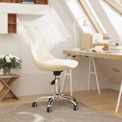 vidaXL Bürostuhl Drehbar Creme Stoff