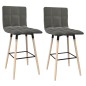 vidaXL Barhocker 2 Stk. Hellgrau Stoff vidaXL Barhocker 2 Stk. Hellgrau Stoff