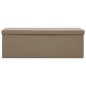 vidaXL Faltbare Sitzbank mit Stauraum Cappuccino-Braun PVC vidaXL Faltbare Sitzbank mit Stauraum Cappuccino-Braun PVC
