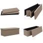 vidaXL Faltbare Sitzbank mit Stauraum Cappuccino-Braun PVC vidaXL Faltbare Sitzbank mit Stauraum Cappuccino-Braun PVC